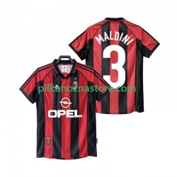 AC Milan MALDINI 3 Retro Koszulka Męska Domowy 1998 1999 Krótkie Rękawy