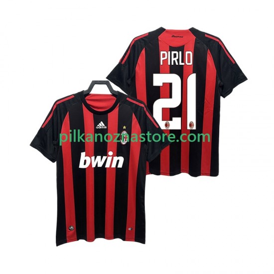 AC Milan RIRLO 21 2009 Retro Koszulka Męska Domowy 2008 Krótkie Rękawy