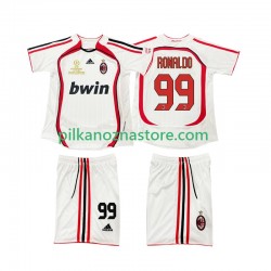 AC Milan dla Dzieci RONALDO 9 2007 Retro Koszulka Wyjazdowy 2006 Krótkie Rękawy