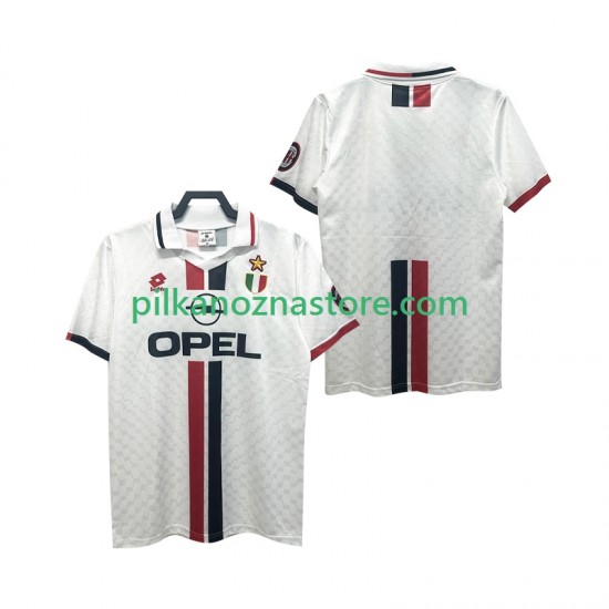 AC Milan 1996 1997 Retro Koszulka Męska Wyjazdowy Krótkie Rękawy
