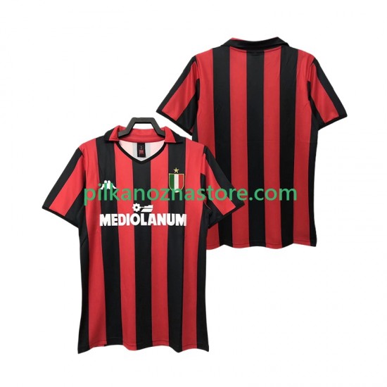 AC Milan 1988 1989 Retro Koszulka Męska Domowy Krótkie Rękawy