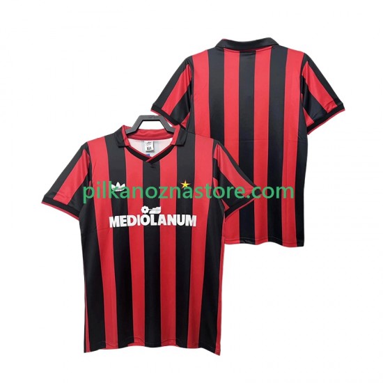AC Milan 1990 1991 Retro Koszulka Męska Domowy Krótkie Rękawy