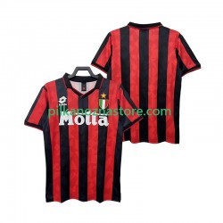AC Milan 1993 Retro Koszulka Męska Domowy 1994 Krótkie Rękawy