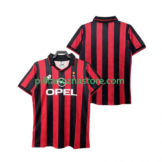 AC Milan 1995 1996 Retro Koszulka Męska Domowy Krótkie Rękawy
