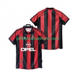AC Milan Retro Koszulka Męska Domowy 1998 1999 Krótkie Rękawy