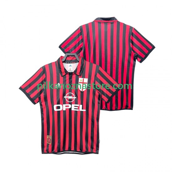 AC Milan 2000 Retro Koszulka Męska Domowy 1999 Krótkie Rękawy