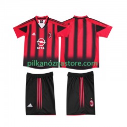 AC Milan dla Dzieci 2005 Retro Koszulka Domowy 2004 Krótkie Rękawy