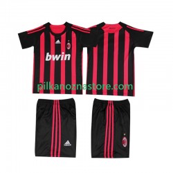 AC Milan dla Dzieci 2009 Retro Koszulka Domowy 2008 Krótkie Rękawy