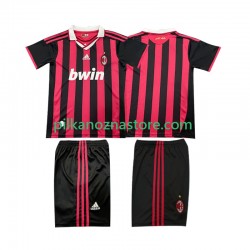 AC Milan dla Dzieci 2009 Retro Koszulka Domowy 2010 Krótkie Rękawy