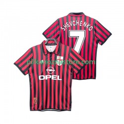 AC Milan SHEVCHENKO 7 2000 Retro Koszulka Męska Domowy 1999 Krótkie Rękawy