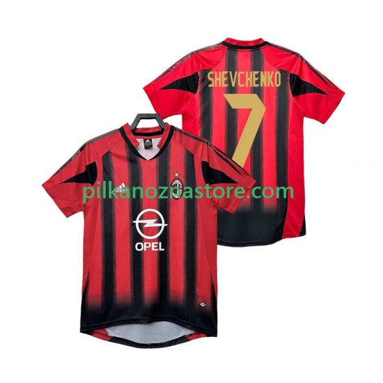 AC Milan SHEVCHENKO 7 2005 Retro Koszulka Męska Domowy 2004 Krótkie Rękawy