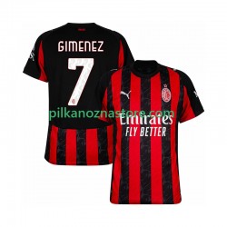 AC Milan Santiago Gimenez 7 Koszulka Męska Domowy 2025-2026 Krótkie Rękawy