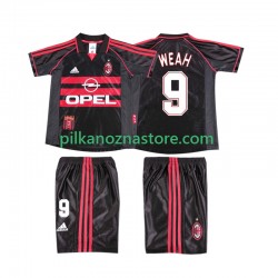 AC Milan dla Dzieci WEAH 9 Retro Koszulka Trzeci 1998 1999 Krótkie Rękawy