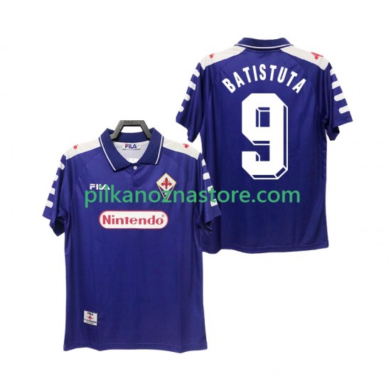 ACF Fiorentina BASTUTA 9 Retro Koszulka Męska Domowy 1998 1999 Krótkie Rękawy