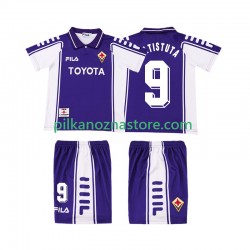 ACF Fiorentina dla Dzieci BASTUTA 9 2000 Retro Koszulka Domowy 1999 Krótkie Rękawy
