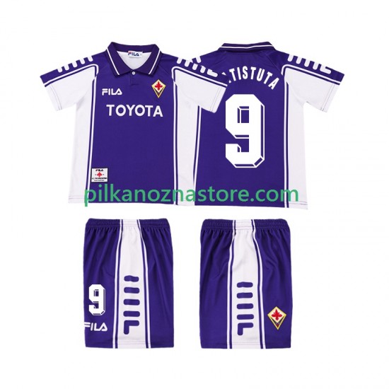 ACF Fiorentina dla Dzieci BASTUTA 9 2000 Retro Koszulka Domowy 1999 Krótkie Rękawy