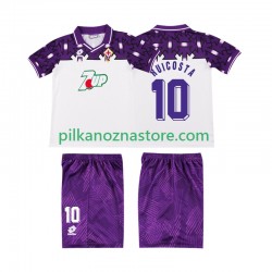 ACF Fiorentina dla Dzieci RUI COSTA 10 1992 1993 Retro Koszulka Wyjazdowy Krótkie Rękawy