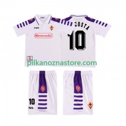 ACF Fiorentina dla Dzieci RUI COSTA 10 Retro Koszulka Wyjazdowy 1998 1999 Krótkie Rękawy