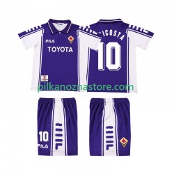 ACF Fiorentina dla Dzieci RUI COSTA 10 2000 Retro Koszulka Domowy 1999 Krótkie Rękawy