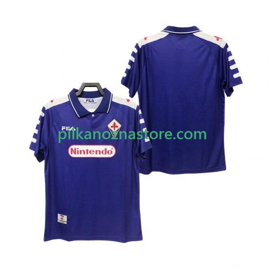 ACF Fiorentina Retro Koszulka Męska Domowy 1998 1999 Krótkie Rękawy