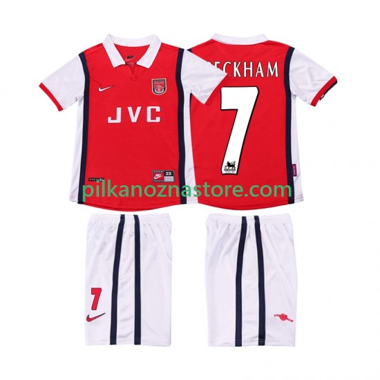 Arsenal dla Dzieci BECKHAM 7 Retro Koszulka Domowy 1998 1999 Krótkie Rękawy