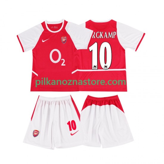 Arsenal dla Dzieci BERGKAMP 10 2003 Retro Koszulka Domowy 2002 Krótkie Rękawy