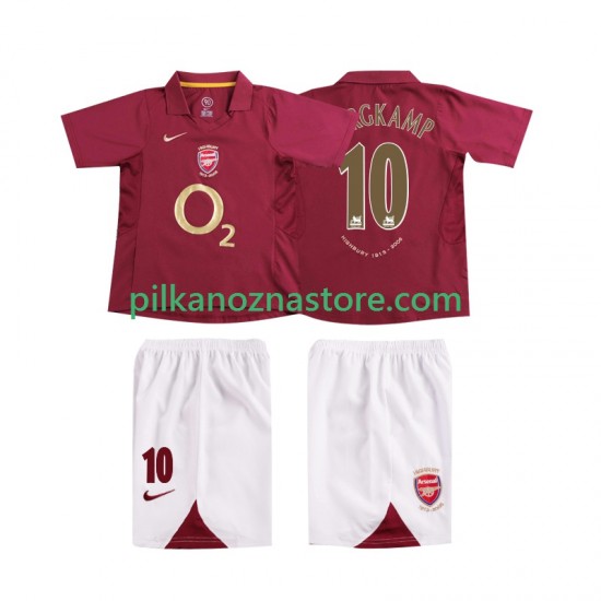 Arsenal dla Dzieci BERGKAMP 10 2005 Retro Koszulka Domowy 2006 Krótkie Rękawy