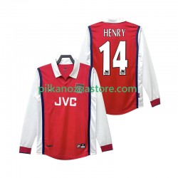 Arsenal Henry 14 Retro Koszulka Męska Domowy 1998 1999 Długie Rękawy