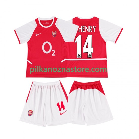 Arsenal dla Dzieci Thierry Henry 14 2003 Retro Koszulka Domowy 2002 Krótkie Rękawy