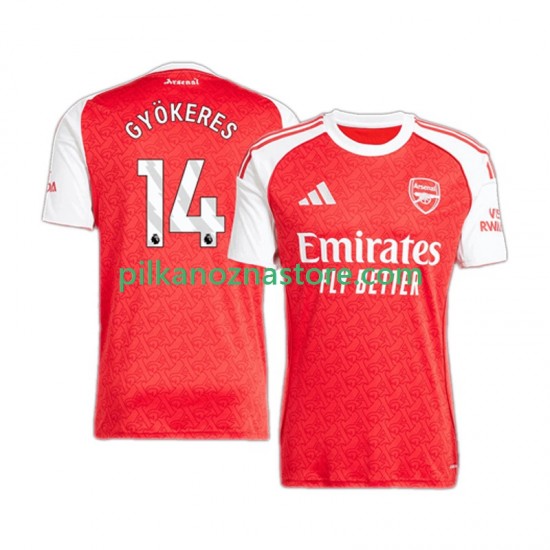 Arsenal Viktor Gyokeres 14 Koszulka Męska Domowy 2025-2026 Krótkie Rękawy