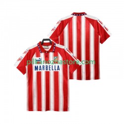Atlético Madryt 1995 Retro Koszulka Męska Domowy 1994 Krótkie Rękawy
