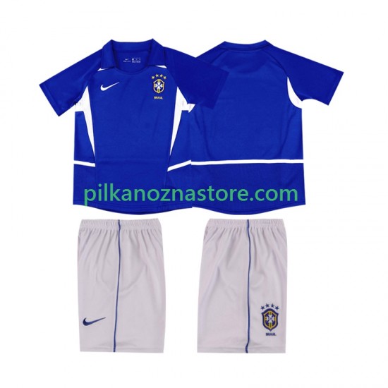 Brazylia dla Dzieci Retro Koszulka Wyjazdowy 2002 Krótkie Rękawy