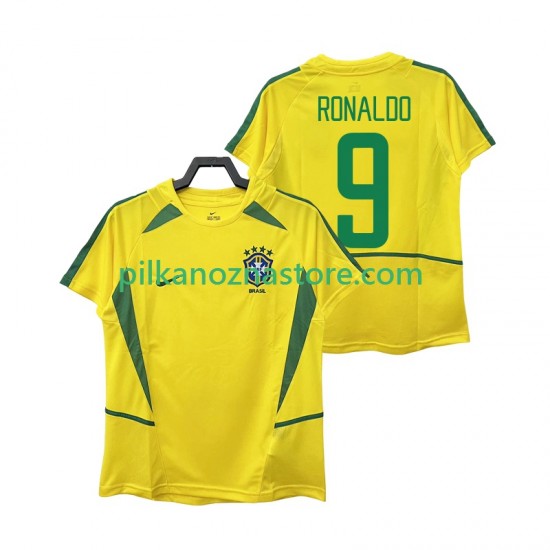 Brazylia Ronaldo 9 Retro Koszulka Męska Domowy 2002 Krótkie Rękawy