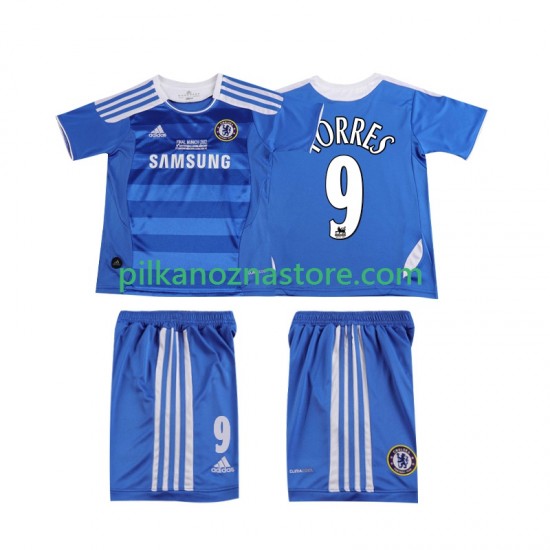 Chelsea dla Dzieci Torres 9 2012 Retro Koszulka Domowy 2011 Krótkie Rękawy