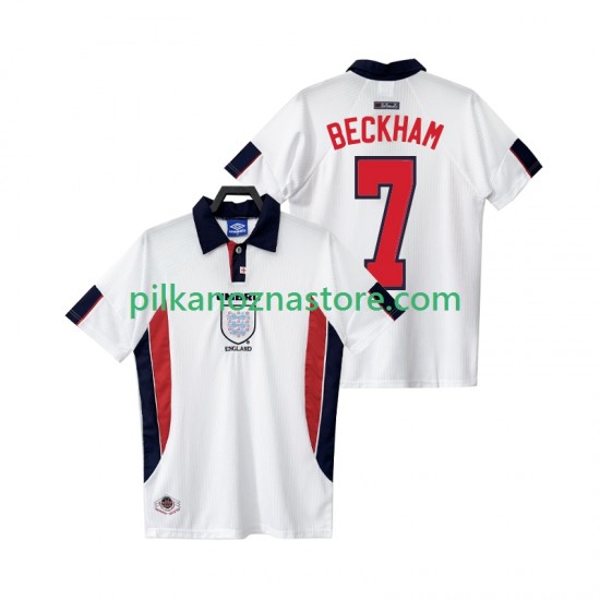 Anglia BECKHAM 7 Retro Koszulka Męska Domowy 1998 Krótkie Rękawy