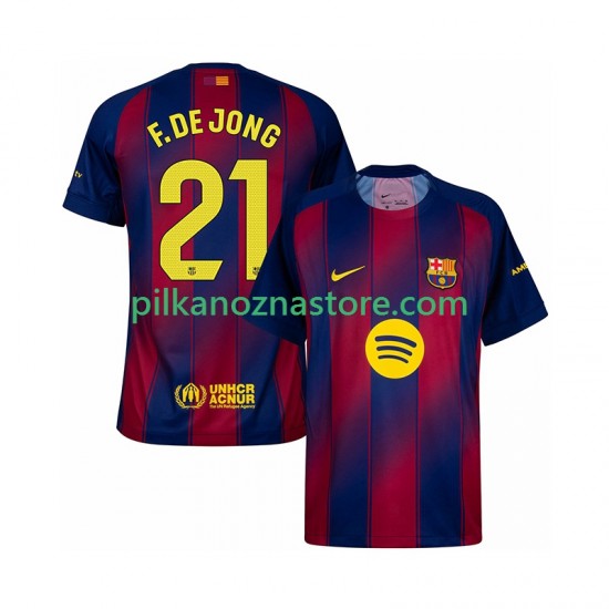FC Barcelona Frenkie de Jong 21 Koszulka Męska Domowy 2025-2026 Krótkie Rękawy