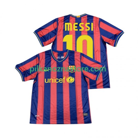 FC Barcelona Lionel Messi 10 2009 Retro Koszulka Męska Domowy 2010 Krótkie Rękawy