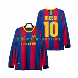 FC Barcelona Lionel Messi 10 Retro Koszulka Męska Domowy 2011 2010 Długie Rękawy
