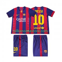FC Barcelona dla Dzieci Lionel Messi 10 2014 2015 Retro Koszulka Domowy Krótkie Rękawy