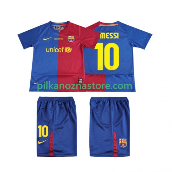 FC Barcelona dla Dzieci Lionel Messi 10 Champions League 2009 Retro Koszulka Domowy 2008 Krótkie Rękawy