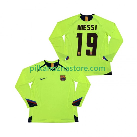 FC Barcelona Lionel Messi 19 2005 Retro Koszulka Męska Wyjazdowy 2006 Długie Rękawy