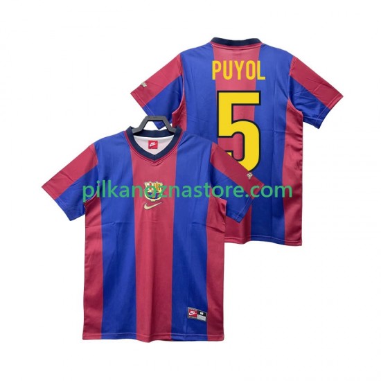 FC Barcelona PUYOL 5 Retro Koszulka Męska Domowy 1998 1999 Krótkie Rękawy
