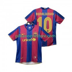 FC Barcelona RONALDINHO 10 2007 Retro Koszulka Męska Domowy 2008 Krótkie Rękawy