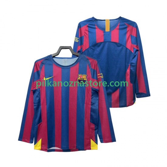 FC Barcelona Champions League 2005 Retro Koszulka Męska Domowy 2006 Długie Rękawy