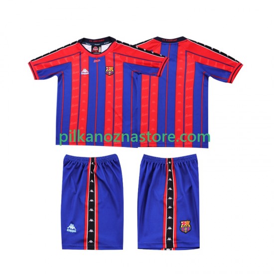 FC Barcelona dla Dzieci 1997 Retro Koszulka Domowy 1998 Krótkie Rękawy