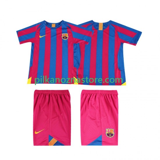 FC Barcelona dla Dzieci 2005 Retro Koszulka Domowy 2006 Krótkie Rękawy
