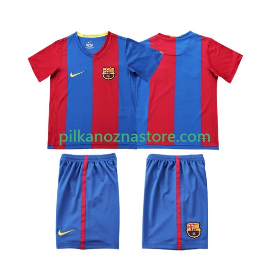 FC Barcelona dla Dzieci 2007 Retro Koszulka Domowy 2006 Krótkie Rękawy