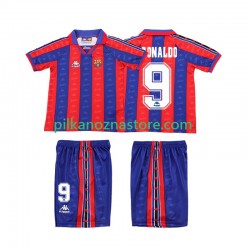 FC Barcelona dla Dzieci Ronaldo 1996 1997 Retro Koszulka Domowy Krótkie Rękawy