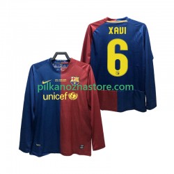 FC Barcelona XAVI 6 Champions League 2009 Retro Koszulka Męska Domowy 2008 Długie Rękawy