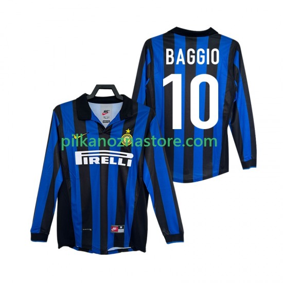 Inter Mediolan BAGGIO 10 Retro Koszulka Męska Domowy 1998 1999 Długie Rękawy